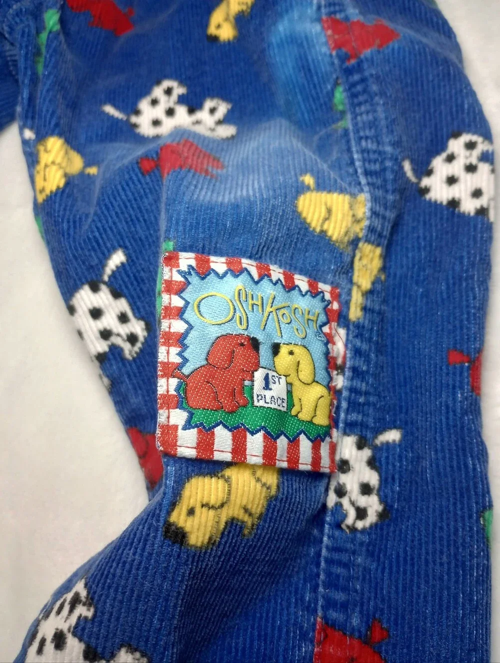 Oshkosh B'gosh Kennel Club Diggity Dog Show Outfit Corduroy Pants Retro 80s Vtg